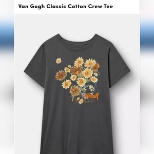 Torrid Van Gogh Classic Cotton Crew Tee Sunflowers vintage black 2x
